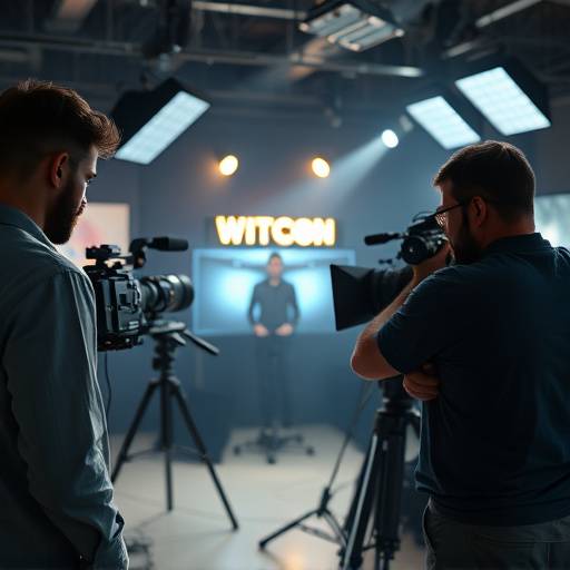 Equipo de edición de video en un estudio de post-producción