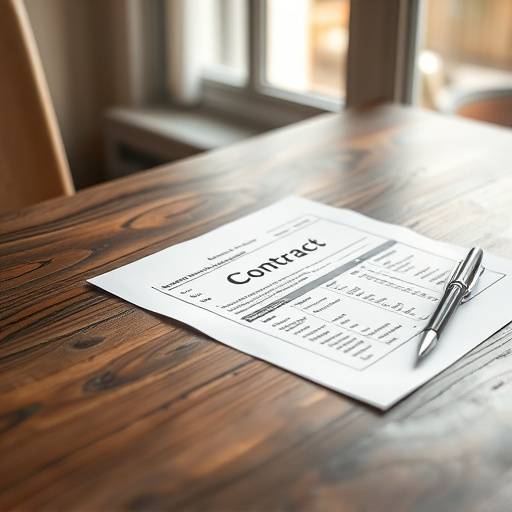 Un contrato en una mesa, con un bolígrafo al lado